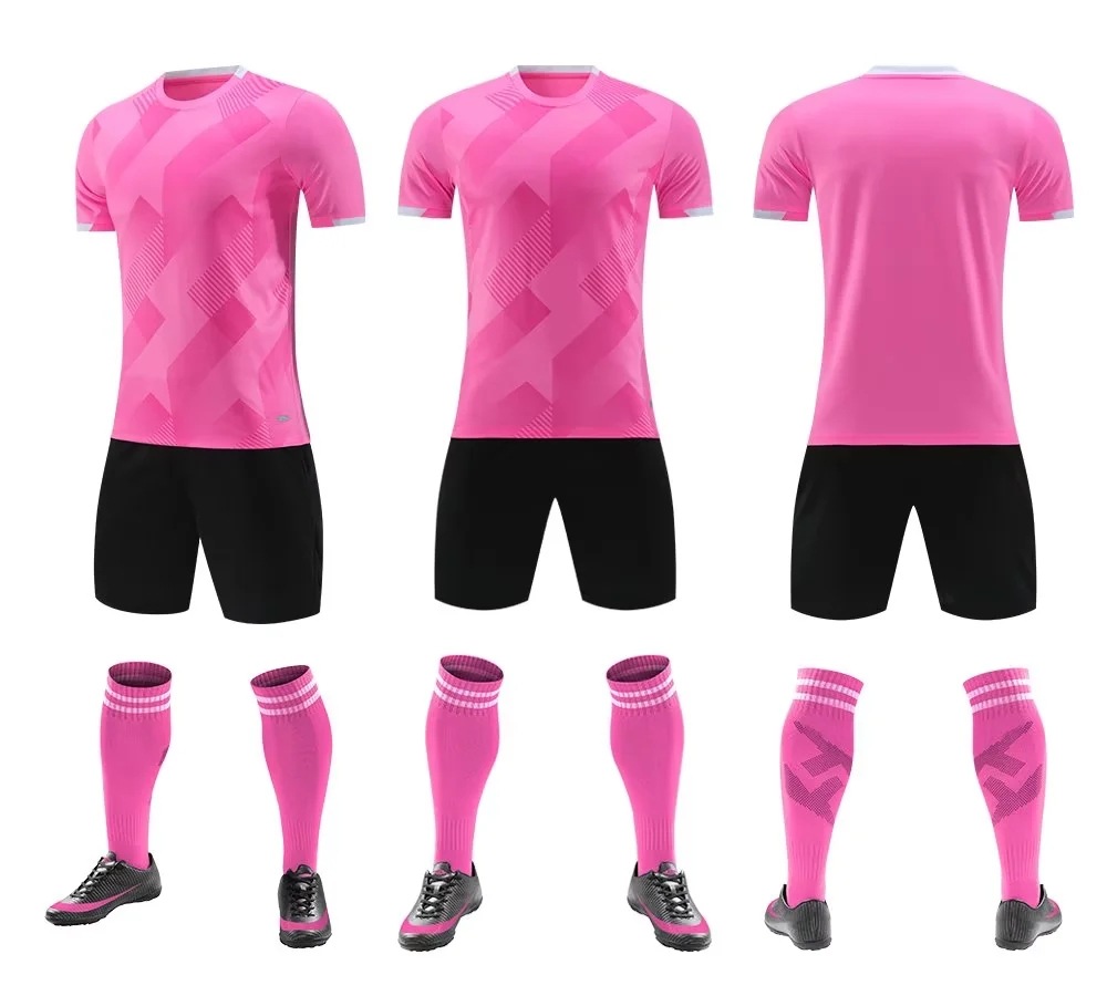 Picture of Football uniform set for primary and secondary school students adult children football training uniform short-sleeved competition team uniform student sports jersey