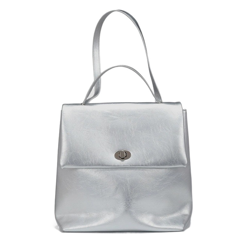 This Year's Popular Korean Silver Backpack for Women 2025 Summer Sends New Large-Capacity Casual Work Clothing Versatile Backpack