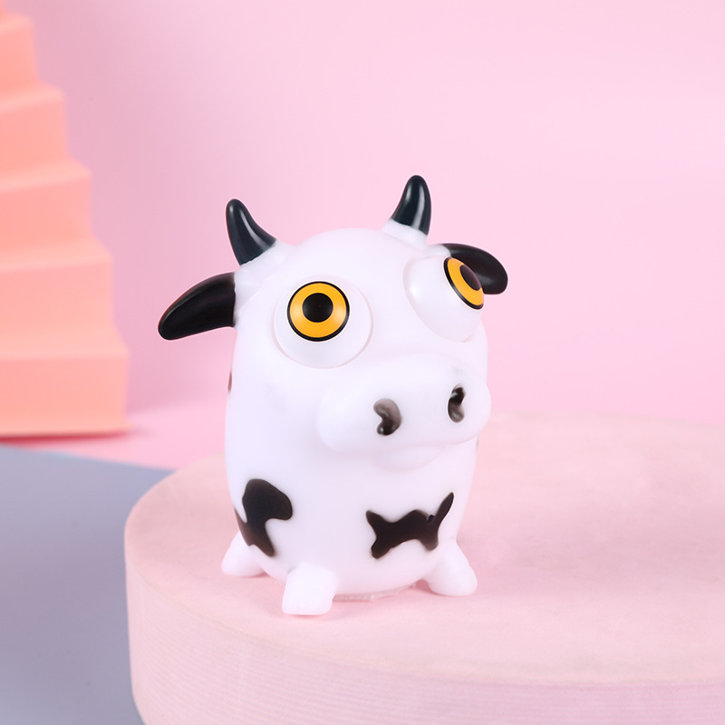 Picture of Cross-border cartoon factory direct decompression animal squeeze doll decompression pinch music stare eye vent toy
