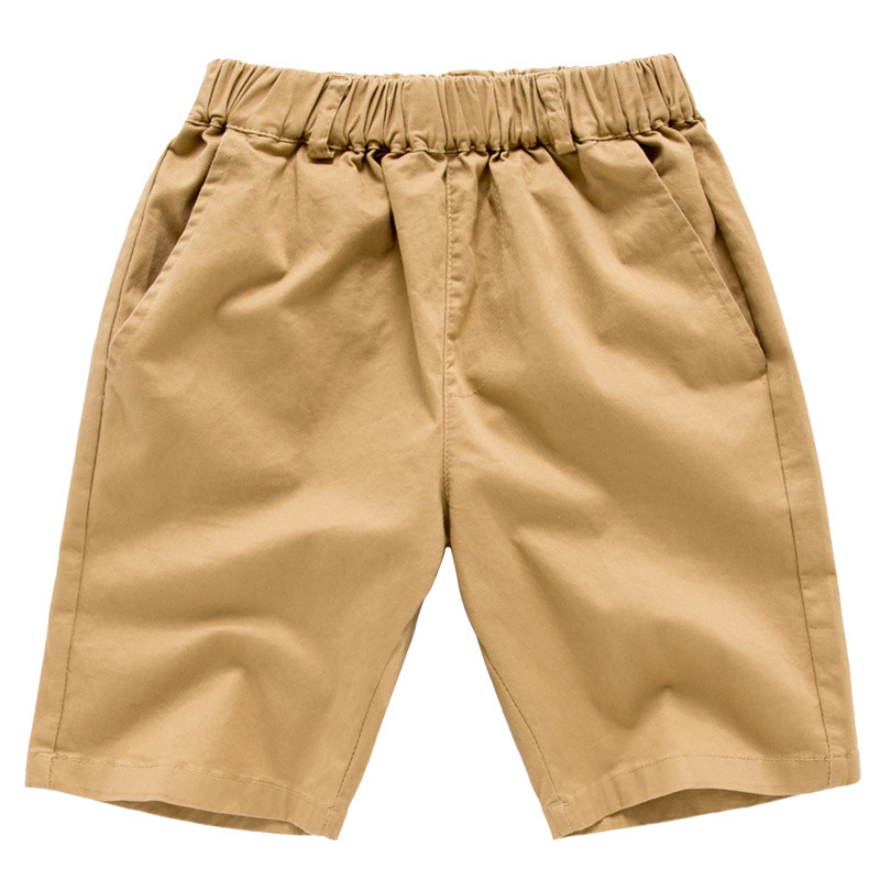 Picture of Children's Shorts Boys and Girls Cotton Blue Pants Summer Thin Pants Students khaki School Pants