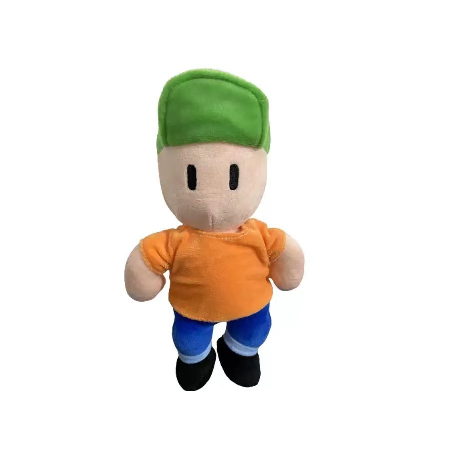 Picture of Cross Border New Product Stumbling Guy Plush Toy Cute Cartoon Doll Green Hat Panda Hippo Dragon
