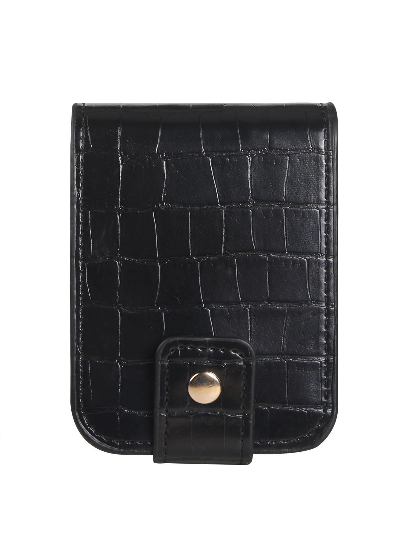 Picture of Casual Pu Leather Crocodile Pattern Korean Lipstick Bag Storage Small Portable Makeup Lipstick Bag with Mirror