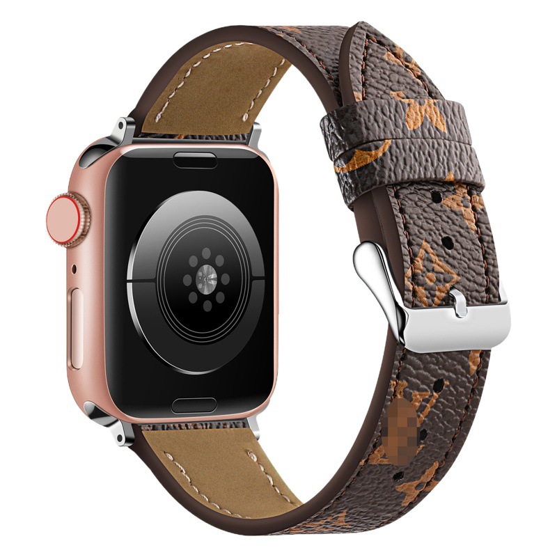 Big Brand Strap Spot Applicable Apple Watch Strap Apple iwatch87654321 Trendy Brand Leather Strap