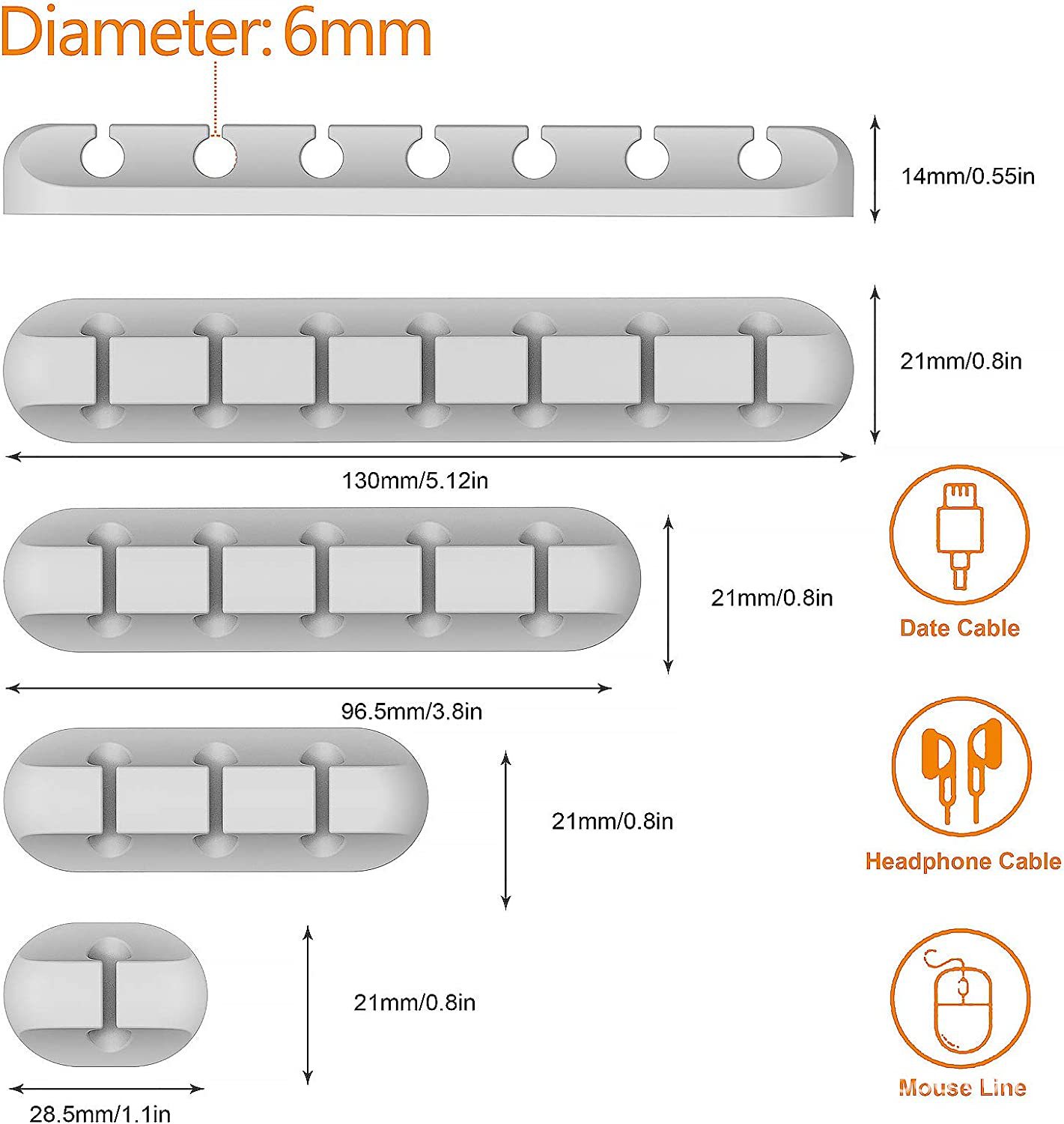 Picture of New desktop charging data cable holder multi-port creative storage wire silicone cable organizer hub