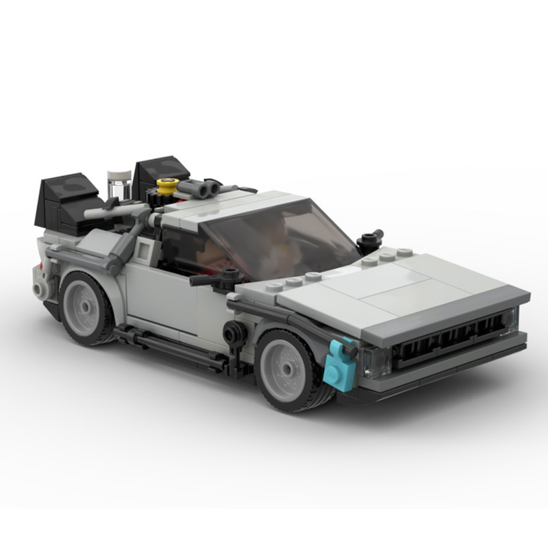 Picture of MOC Compatible Lego Small Particle Building Blocks Set Car 58776 Back to the Future Time Machine Racing