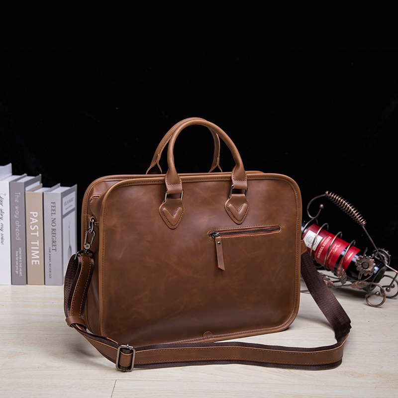 Picture of Men's Bag Retro Stereotype Handbag Men's Briefcase Large Capacity Business Bag Korean-style Shoulder Crossbody Computer Casual Bag