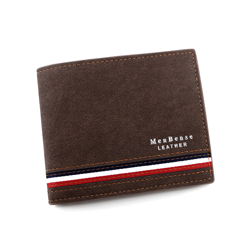 Picture of New Fashionable Men's Short Wallet Personalized Men's Coin Purse Silk Screen Wallet Men's Frosted Clutch Wallet