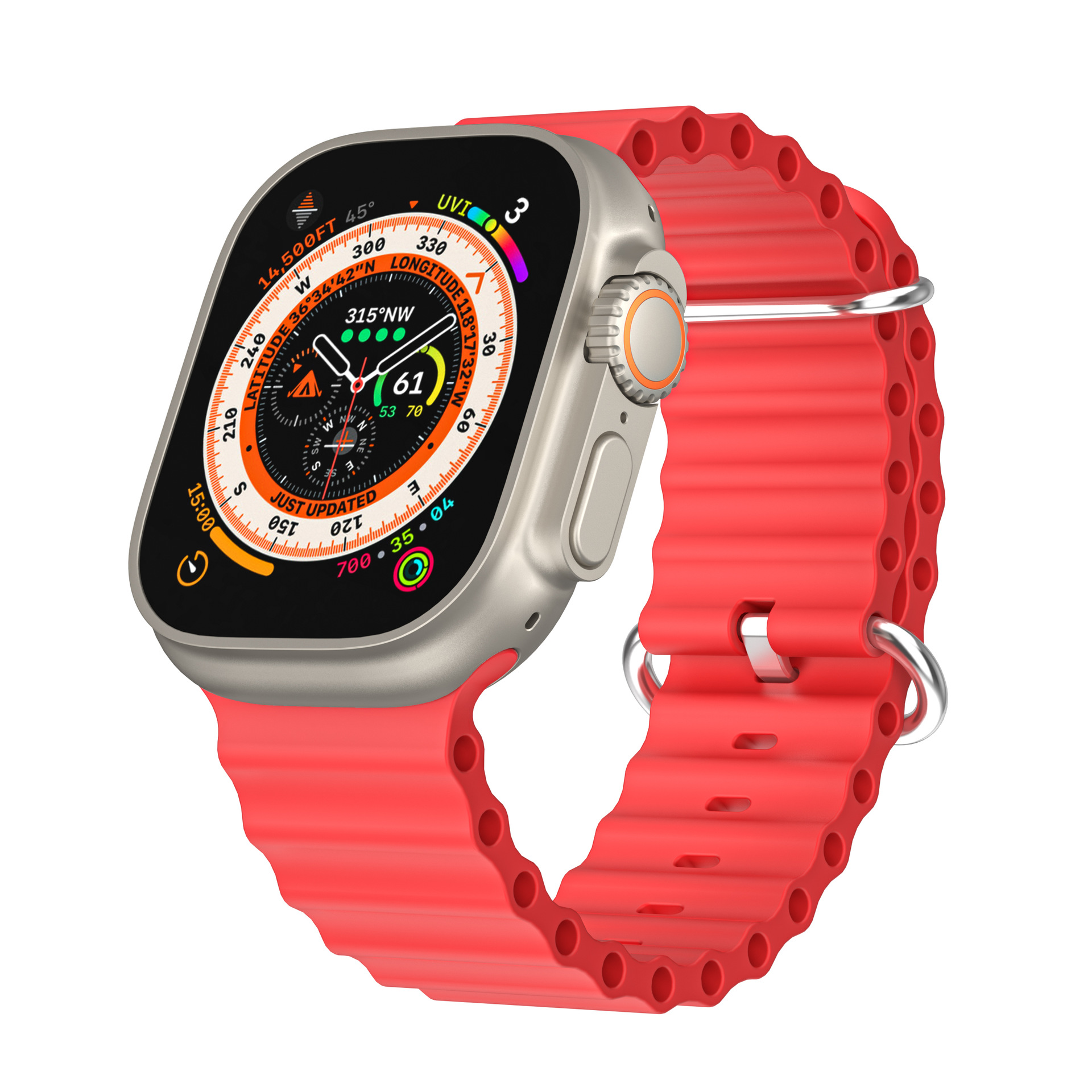 Picture of For Apple watchs10 Silicone Strap iwatch9Ultra Ocean Wave Silicone Strap