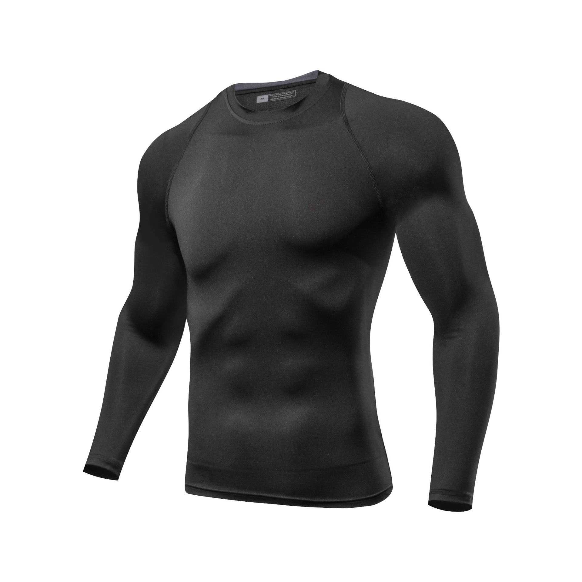 Picture of # L112 Cross-border Spring, Summer and Autumn Sweat-wicking Breathable Quick-drying Clothes T-shirt Crewneck Long Sleeve Sports Running Fitness Clothes Men