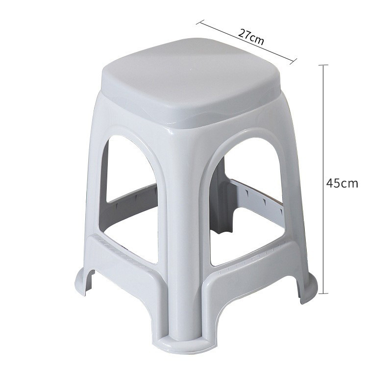 Picture of Thickened plastic stool household chair square stool plastic adult bench simple high stool stackable stool wholesale