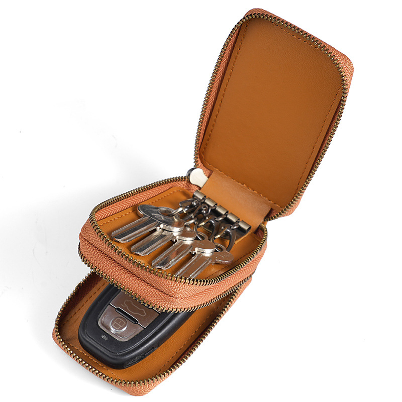 Picture of 2023 New Color Key Case Genuine Leather Men's Retro Car Key Protective Case Coloring Single and Double Layer Key Case