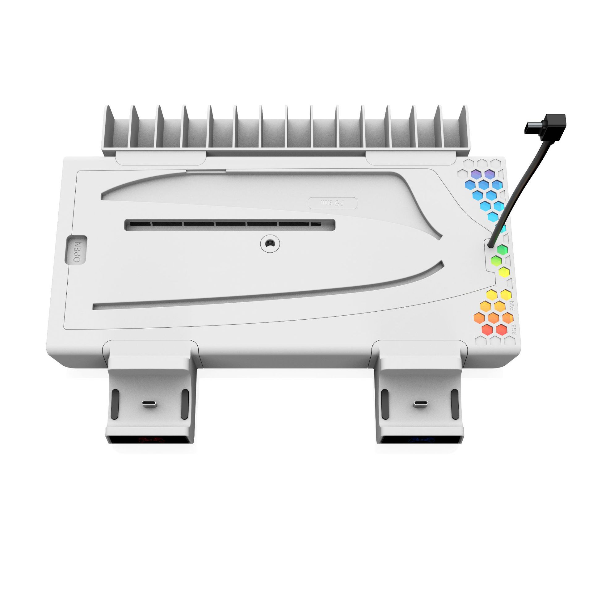 Picture of PS5Slim multi-function bracket base PS5 handle double-seat charger with earphone storage rack bracket accessories DZ505