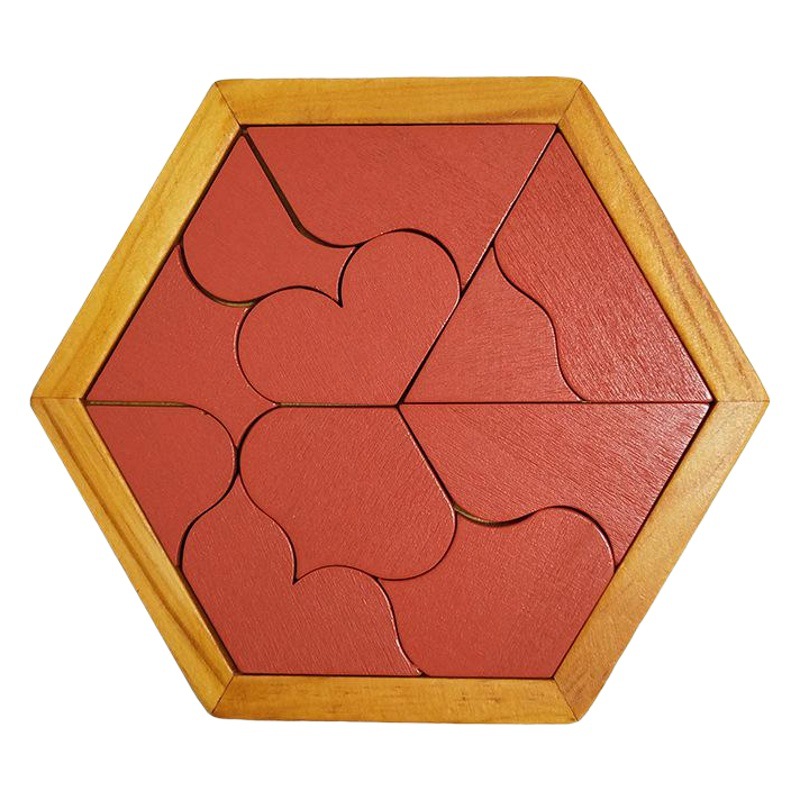 Hexagonal Special-Shaped Chess Tangram to Hurt the Brain 11 Building Block Puzzle Puzzle Classical Educational Kidsren's Toy