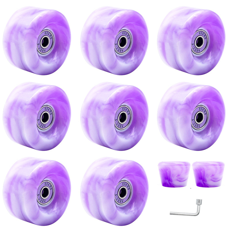 Picture of Double Row Roller Skates 5832 Mixed Color Wheel Two-Color Pu Non-Luminous Wheel Four-Wheel Roller Skates 82A High Elastic Wheel