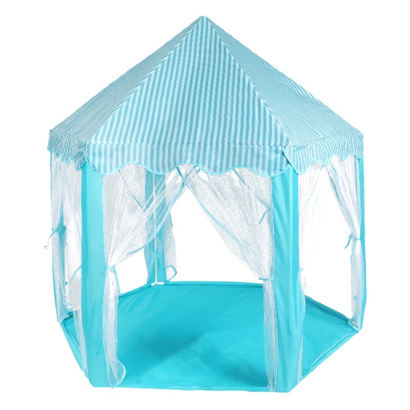 Children's Tulle Hexagon Tent Indoor Girls Fantasy Castle Decoration Game Baby Sleepable Mosquito-proof Toy House