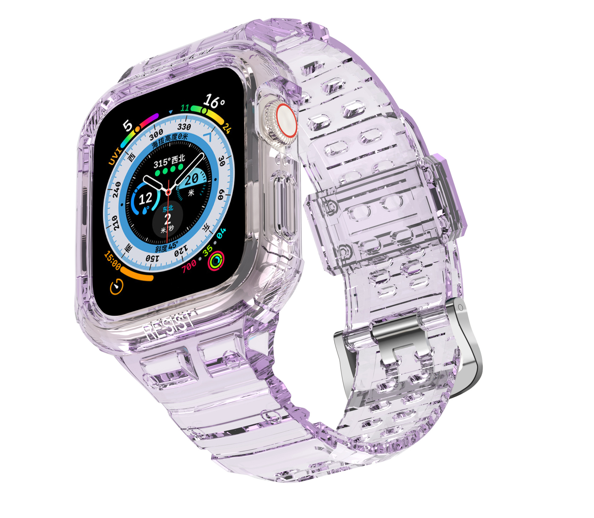 Picture of For apple watch Apple Watch Strap iwatch1 ~ 9 Generation TPU One-piece Strap Transparent Step