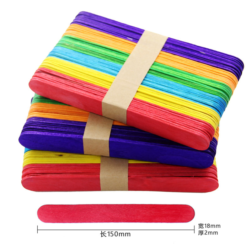 Picture of Color Popsicle Stick Ice Cream Stick Color Popsicle Stick Children's Handmade DIY Kindergarten Educational Area Material