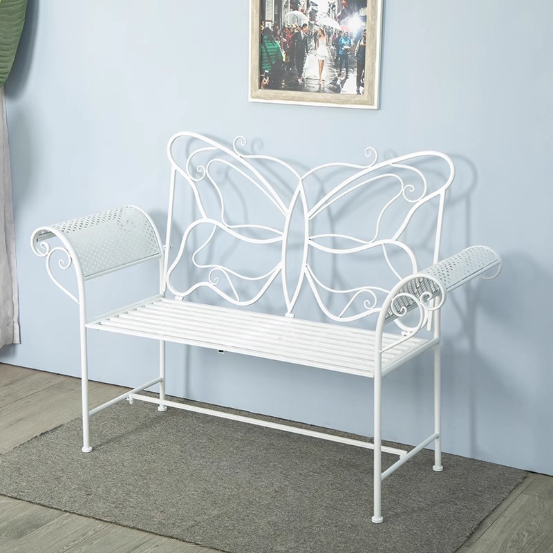 Picture of Cross-border Outdoor Balcony Bench Double Chair Park Chair Iron Sofa Chair Indoor Bench Outdoor Leisure Butterfly Chair
