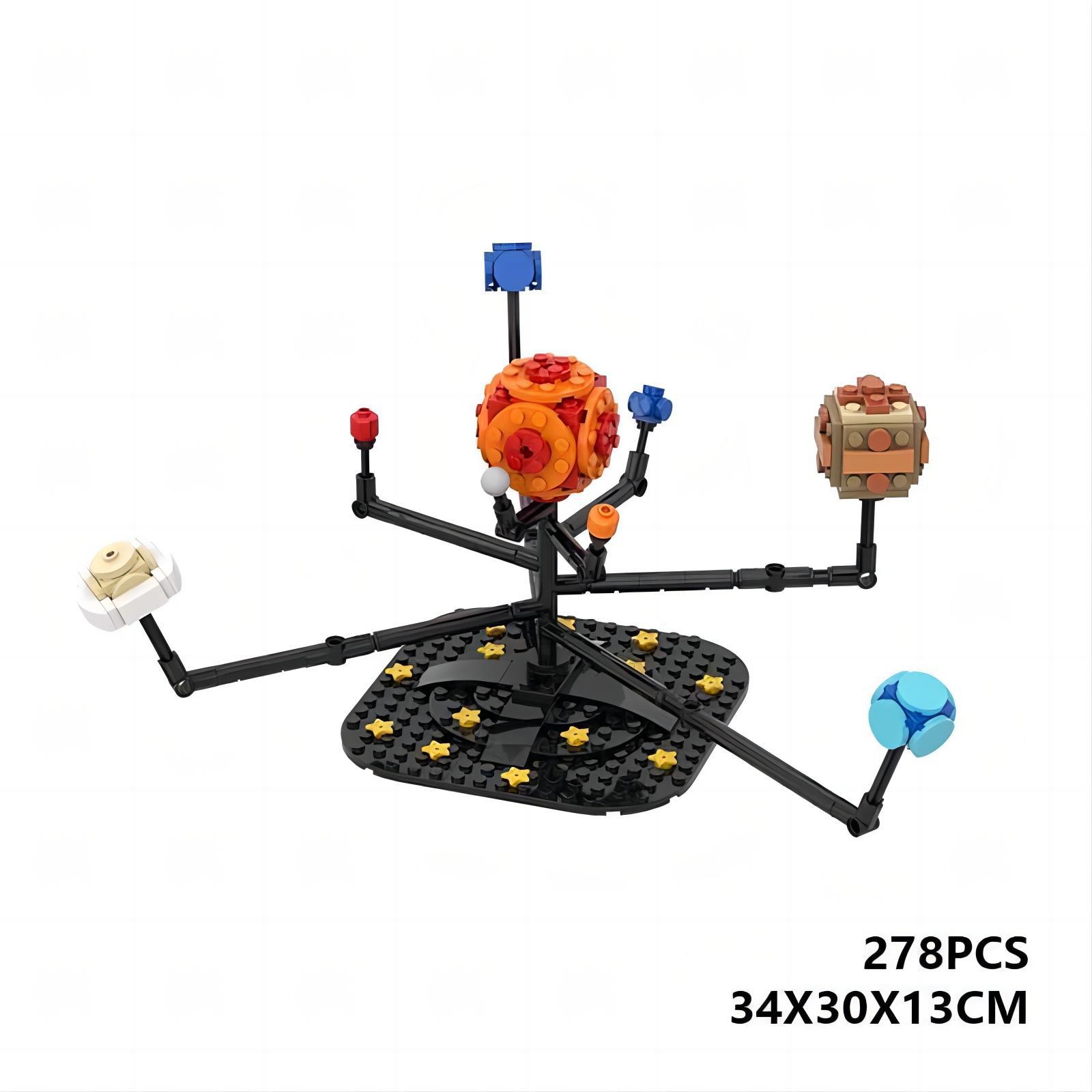 Picture of MOC Building Blocks Compatible with Lego Small Particle Set Universe Solar System 8 Planets 3D Stereo Toy