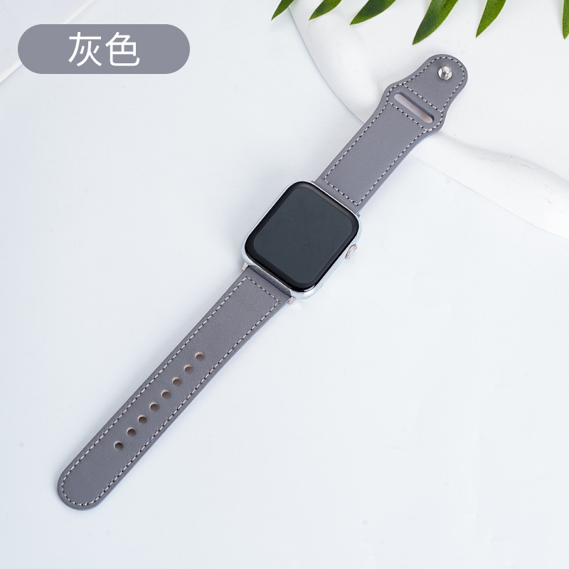 Picture of Suitable for Apple Huawei Watch Strap Applewatch Smart Watch Retro Business First Layer Genuine Leather iWatch Buckle
