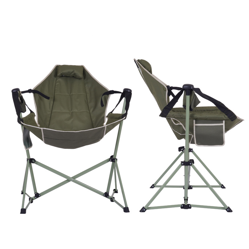 Picture of Outdoor Swing Rocking Chair Folding Rocking Chair Portable Camping Indoor Chair Fishing Folding Chair for Adults and Children Reclining