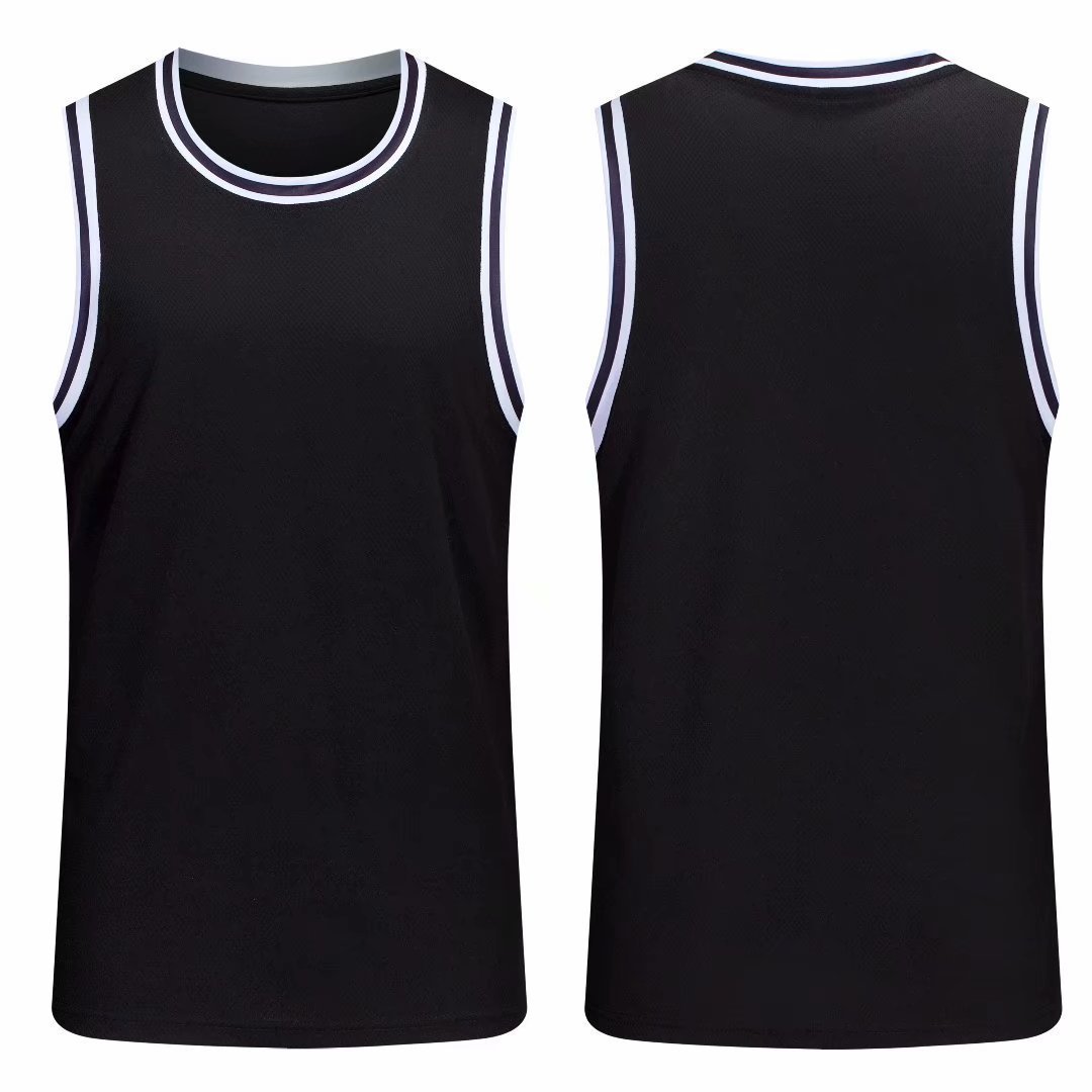 Picture of Crewneck Sleeveless Jersey Vest Top Men's Breathable Sweat Absorbing Summer Printing Basketball Training Camp Team Clothes Team Clothes Men's