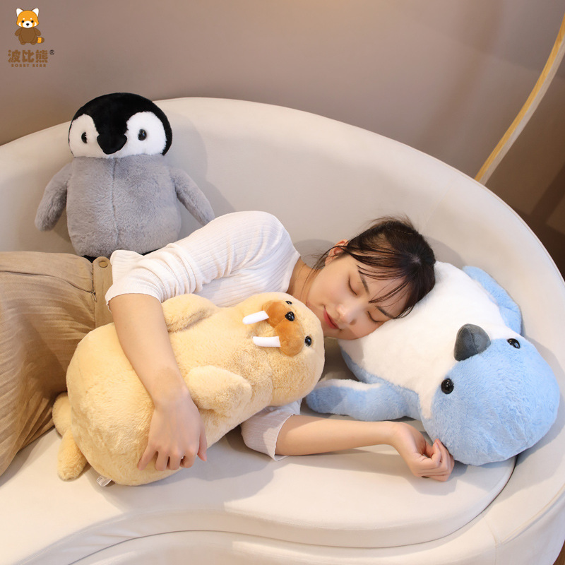 Picture of Bobbi Bear Ocean Series Aquarium Standing Penguin Plush Toy Doll Aquarium Seal Grab Doll Cross Border