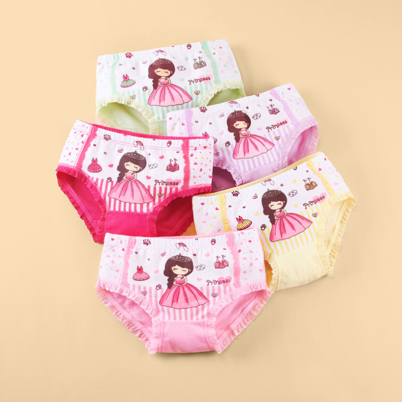 Picture of Children's underwear girls' fine shuttle cotton children's underwear boxers Primary School Baby children's underwear summer