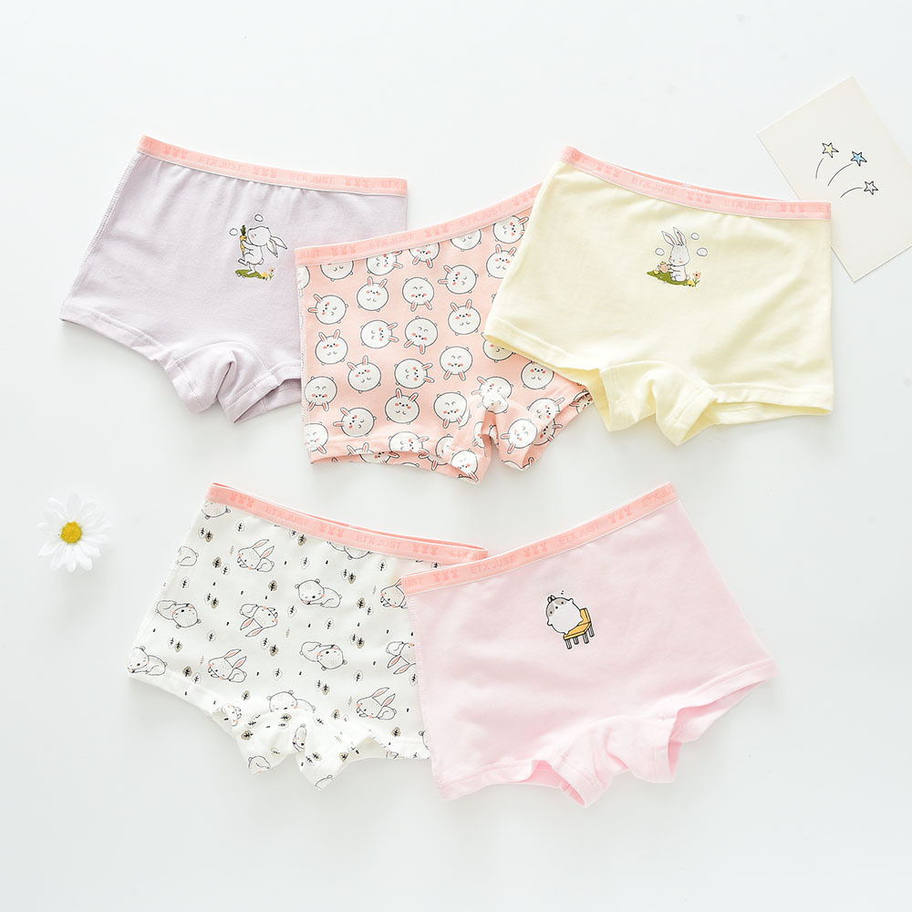 Picture of ETX women's children's underwear girls cotton underwear children's baby boxer shorts baby toddler boxer shorts 5 pieces