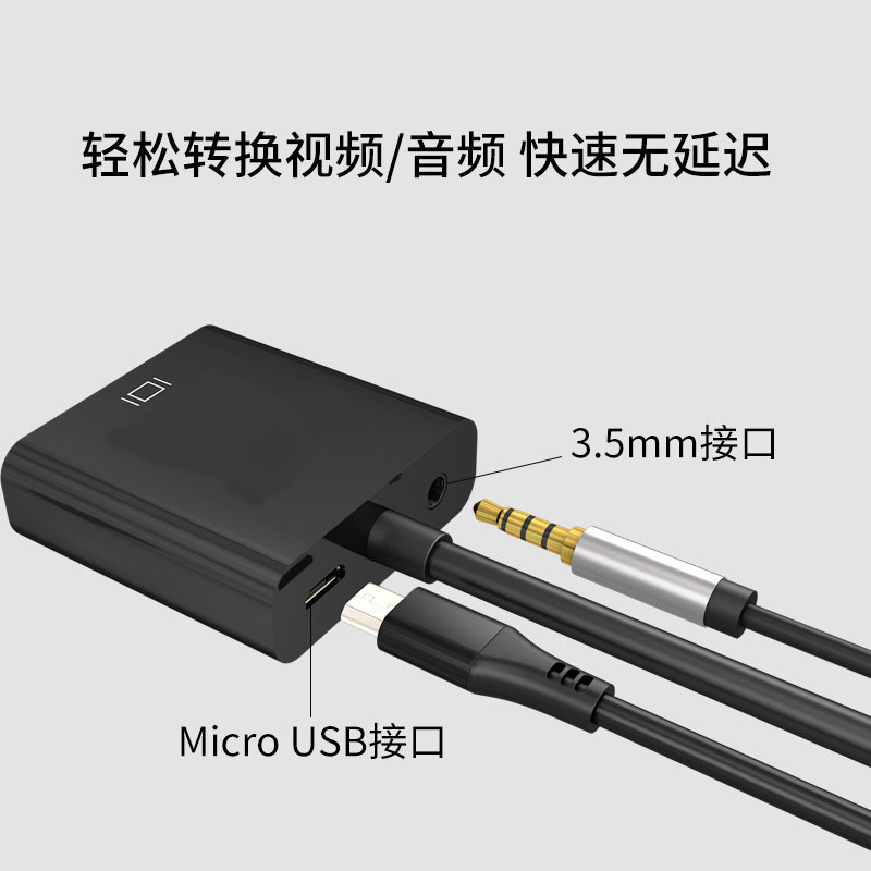 Picture of HDMI to VGA Cable with Audio Power Supply Converter TV Computer Adapter Cable HD HDMI to VGA