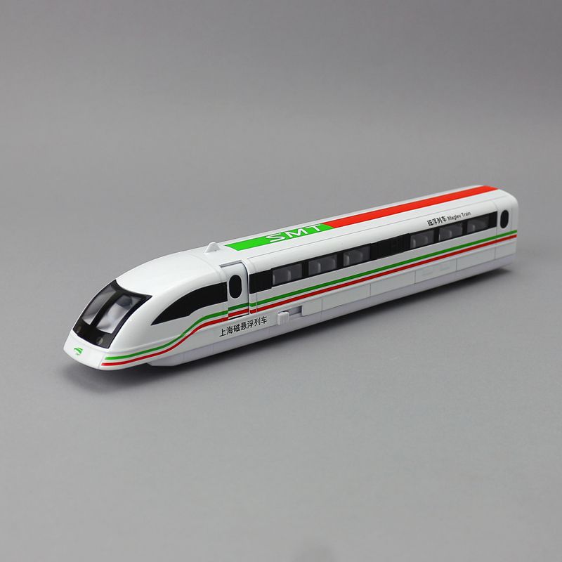 Mingsheng Alloy Model City Shanghai Rail Transit Maglev Train Train Toy Model Acousto-optic Back Force Bulk