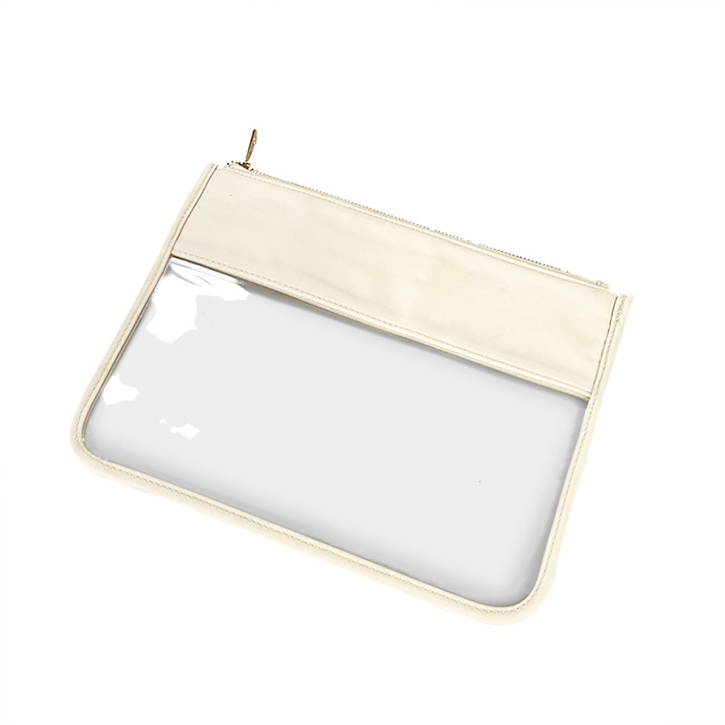 Picture of Simple PVC Transparent Shrunken Bag Waterproof Cosmetic Bag Beach Waterproof Mobile Phone Bag S/M Large Capacity Breathable Cosmetic Bag