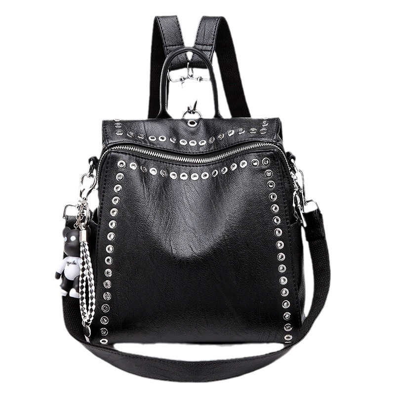 Picture of Bag Women's 2025 New Korean Fashion Backpack Women's Personalized Rivet Women's Multi-functional Casual Travel Backpack