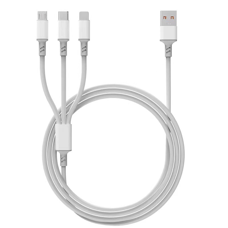 Picture of One-to-three super fast charging data cable is suitable for Apple Android typec6A three-in-one mobile phone charging cable