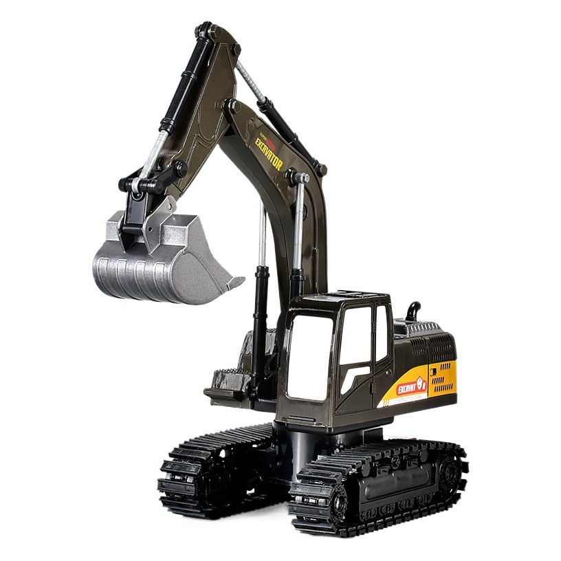 Children's Alloy Remote Control Excavator Toy 6-Channel Excavator Boy Artificial Engineering Vehicle Supermarket Gift Stall
