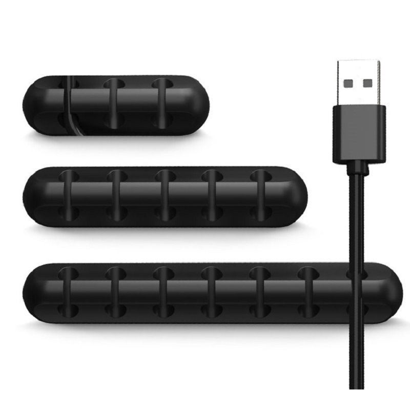 Desktop charging data cable organizer silicone creative gift storage fixed line organizer
