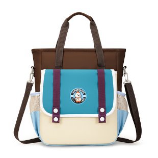 Picture of New track children's schoolbag 2024 new 1-6 grade three tutorial bag tutorial bag portable shoulder double shoulder
