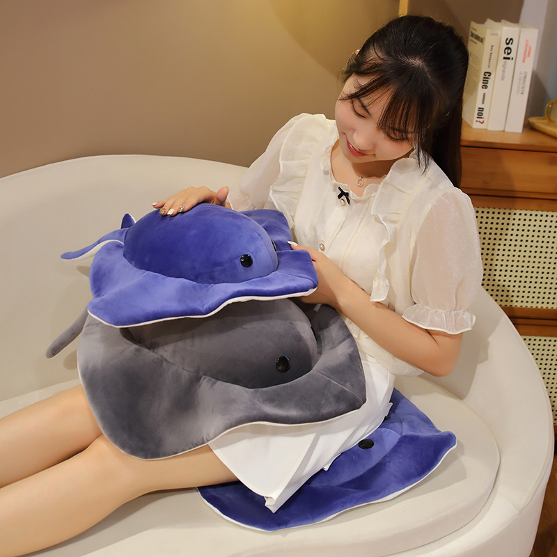 Poppy Bear 2023 New Devil Fish Stingray Plush Toy Aquarium Doll Aquarium Grab Machine Doll Cross-Border