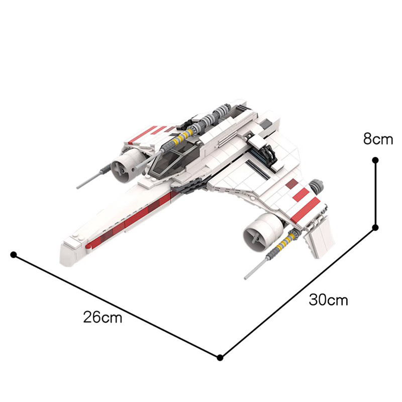 Picture of Compatible with Lego Moc Creative Building Block Set E-Wing Interstellar Fighter Puzzle Toy Educational Planet Series