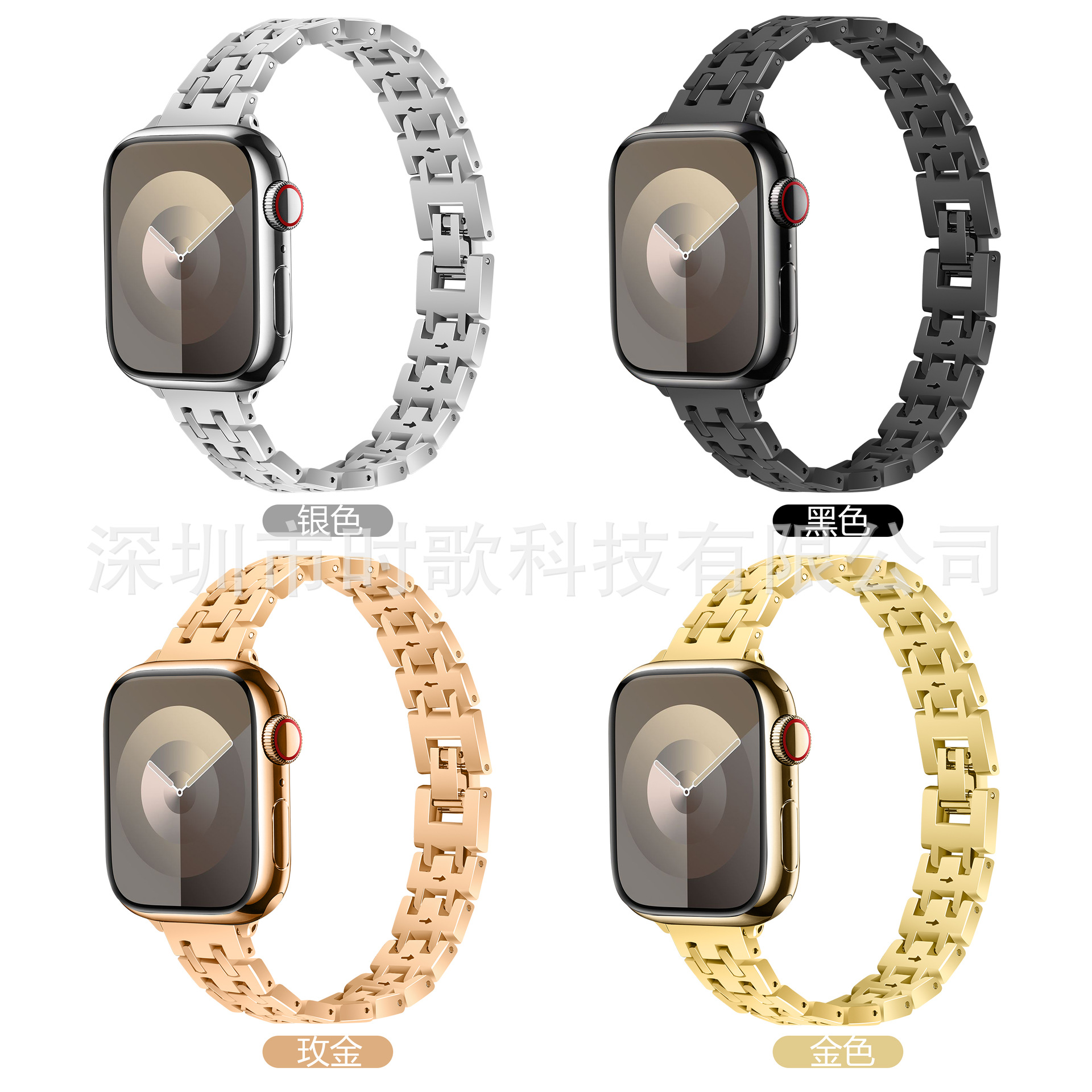 Suitable for Apple Watch strap small waist steel belt applewatch9Ultra light section metal strap wholesale