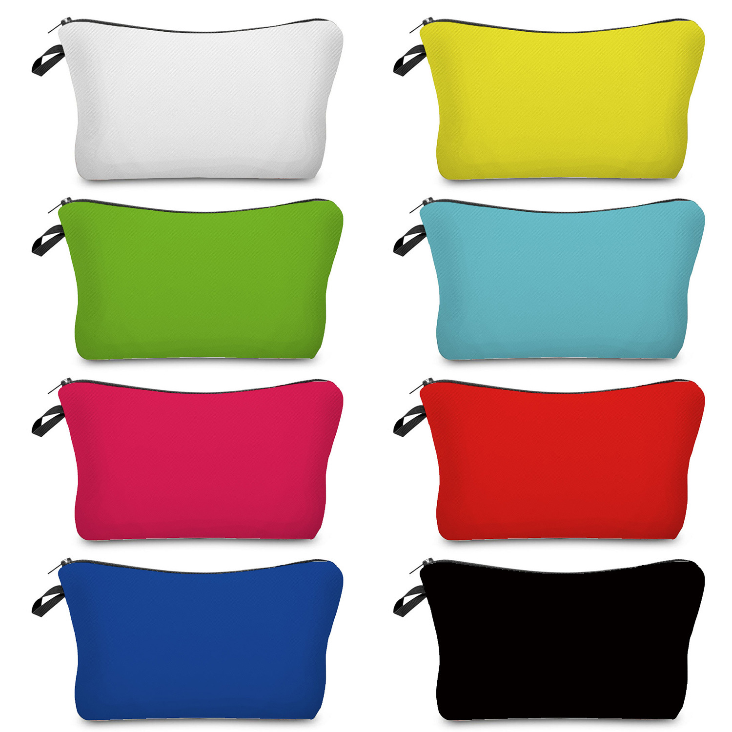 New spot wholesale portable storage bag student pencil bag travel solid color printed cosmetic bag to figure