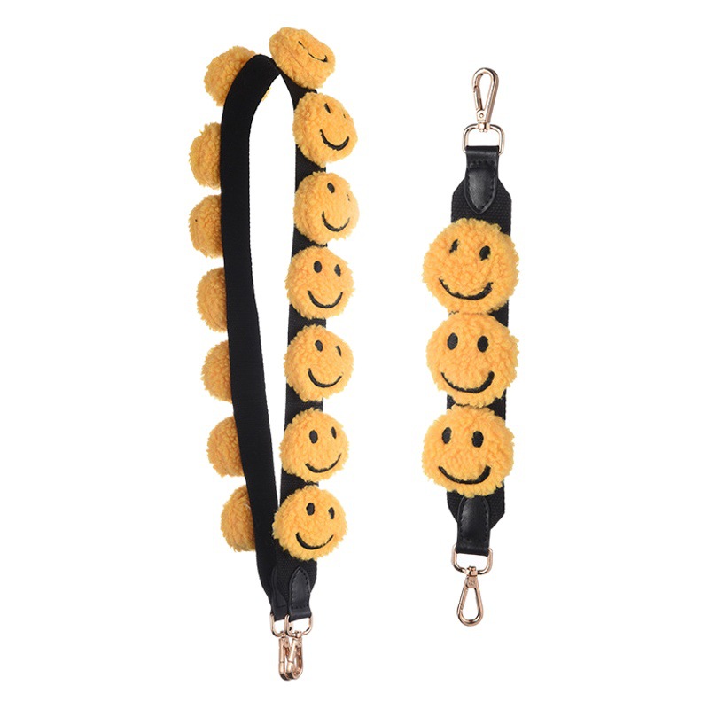 Yellow Smiley Bag with Replacement Shoulder Strap B- 25 Crossbody Bag Single Shoulder Strap Hand Carrying Cake Hair Stereoscopic Bag Strap Accessories