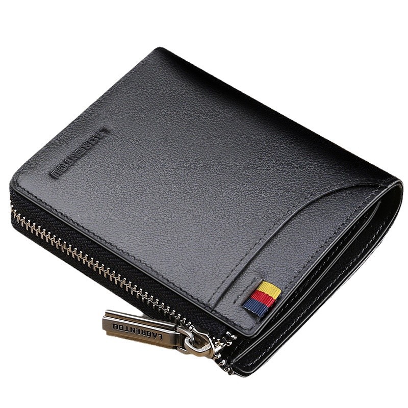 Picture of Genuine Leather Wallet Men's Short Wallet Simple Top Layer Cowhide Ticket Clip Fashionable Youth