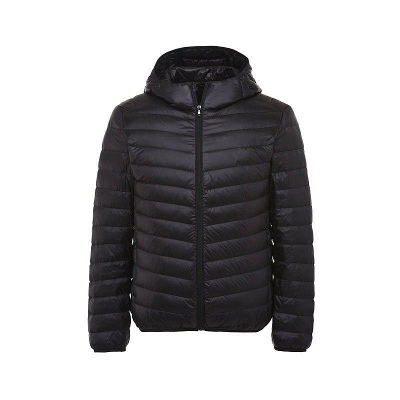 Picture of Lightweight Light Down Cotton-padded Coat Men's Short Hooded Vertical Collar Plus Large Size Middle-aged and Elderly Light Spring Clothes