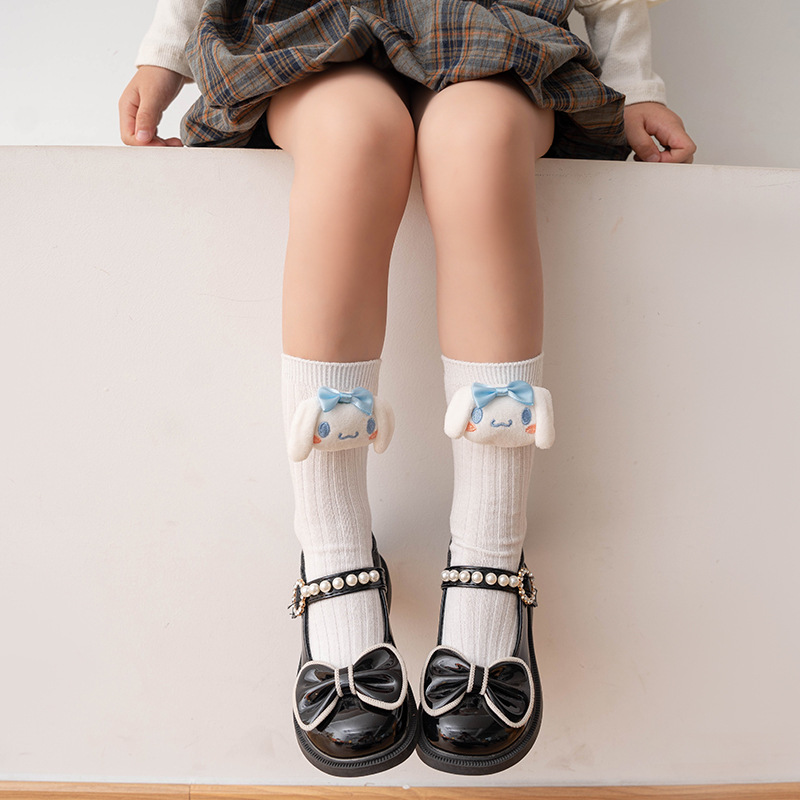 Picture of Children's cartoon socks boys and girls tube socks three-dimensional doll cute kulomi doll pile socks manufacturers wholesale