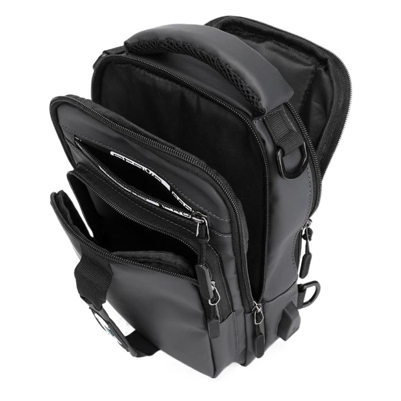 Cross-border exclusive for manufacturers to batch new men's chest bag charging usb interface chest bag multi-functional shoulder bag backpack