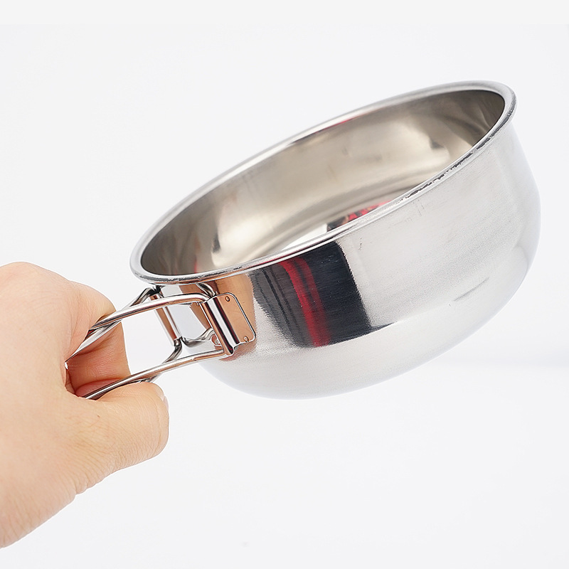 Picture of Outdoor Foldableing Bowl Set 304 Stainless Steel Mountaineering Camping 650ml Large 4-Piece Set Cup Foldableing Bowl Combination Tableware