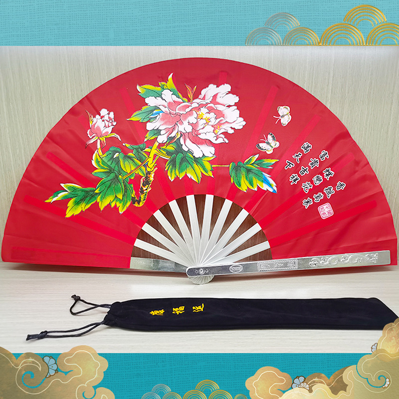 Picture of Tai Chi Kung Fu Fan Aluminum Magnesium Alloy Fan Performance Fan Morning Exercise Fan Hands Fan Tai Chi Fan Factory Direct Fan Folding Fan