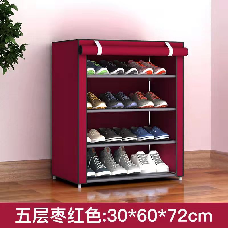 Picture of Simple Shoe Rack Multi-layer Steel Pipe Assembly Dustproof Shoe Cabinet Student Dormitory Home Storage Cabinet Economical Shoe Cabinet Shoe Rack