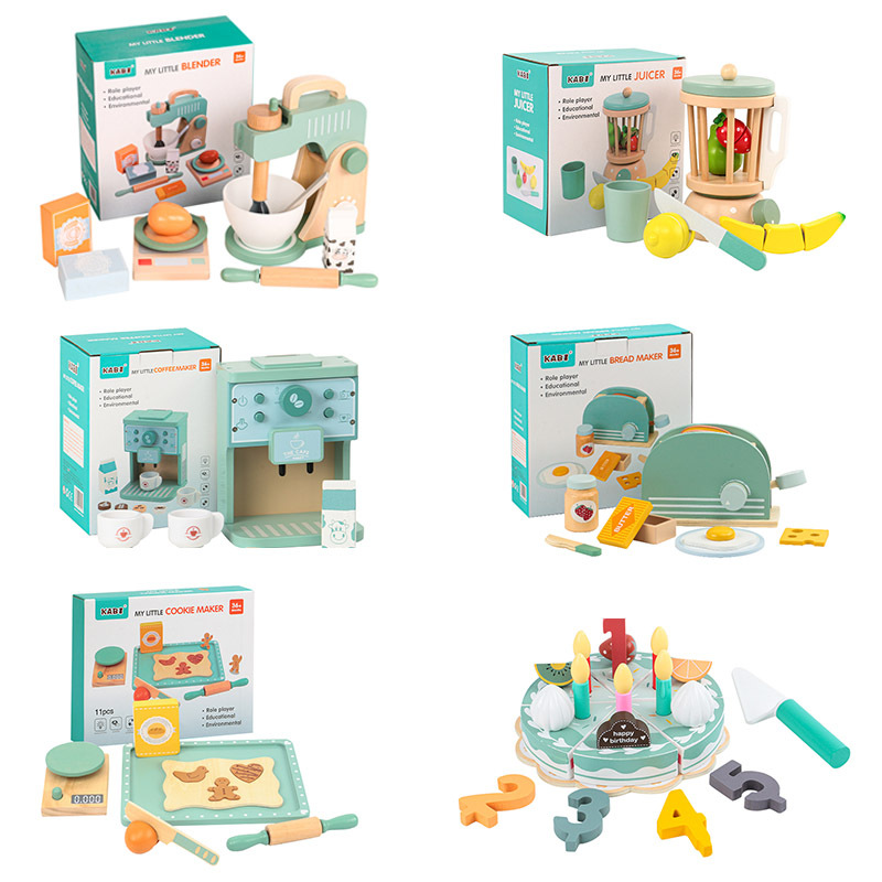 Picture of New wooden play house juicer children's simulation juicer parent-child interaction baby sharing toy kindergarten